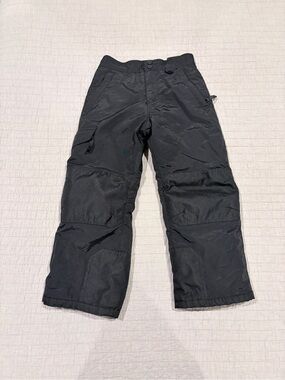 Kids Black Insulated Snow Pants